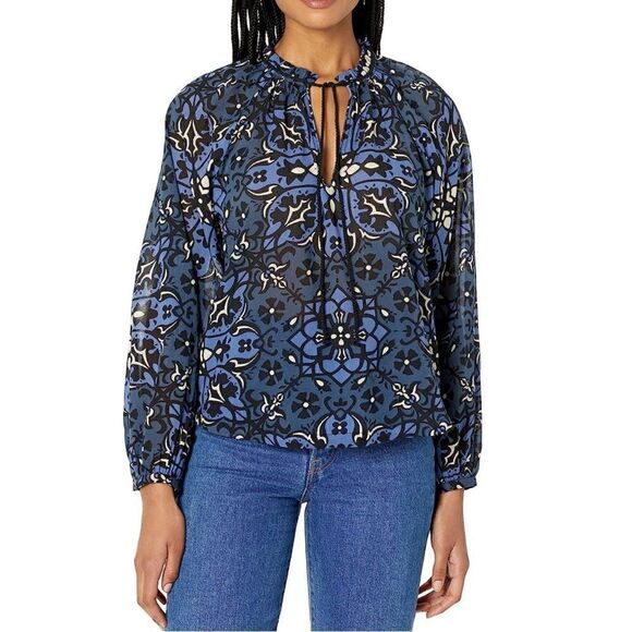 NWTs Joie Ogdine Blouse in Caviar Multi Size XS - Picture 5 of 5